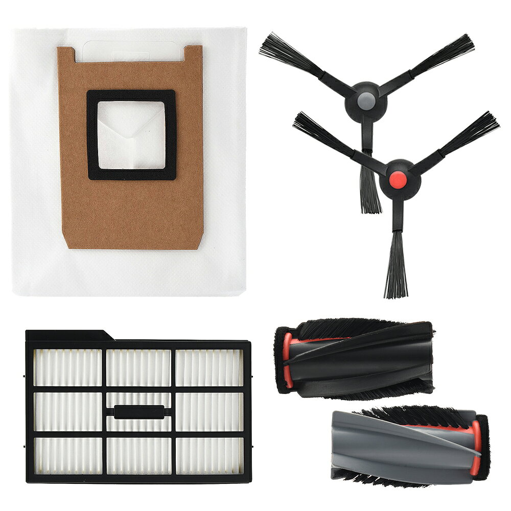ユーフィー Omni E25 用 交換パーツ4点セット（サイドブラシ×1、フィルター×1、メインブラシ×1、ダストバッグ×1） 互換品