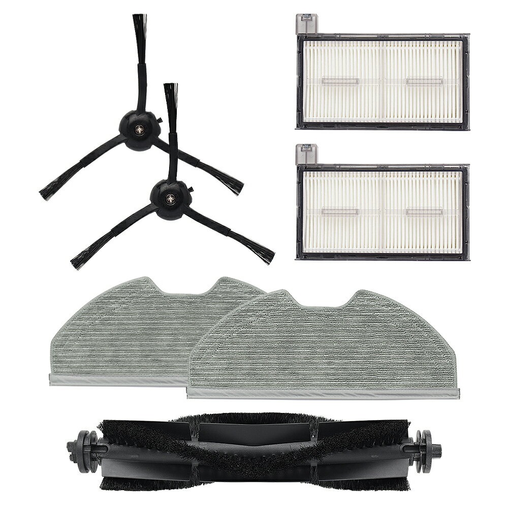 ユーフィー クリーン X8 Pro 用 互換交換パーツ7点セット 互換品（サイドブラシ×2 / フィルター×2/ 回転ブラシ×1 / モッピングクロス×2 ）