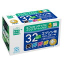 IC4CL32 リサイクルインクカートリッジ 4色パック エコリカ ECI-E324P/BOX エプソン対応 【沖縄・離島 お届け不可】