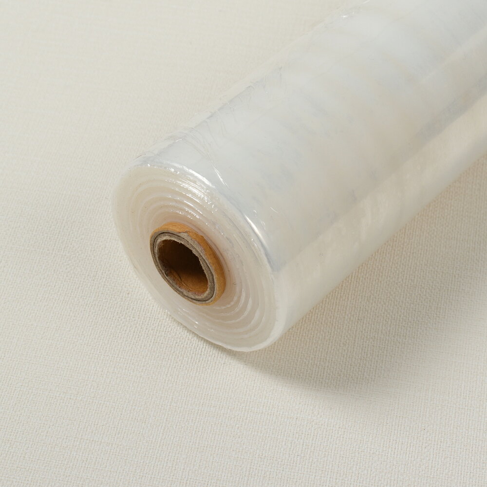 ストレッチフィルム 500mm幅×300m巻 厚さ15μ 透明 紙管1インチ 9巻入 専用ホルダー...
