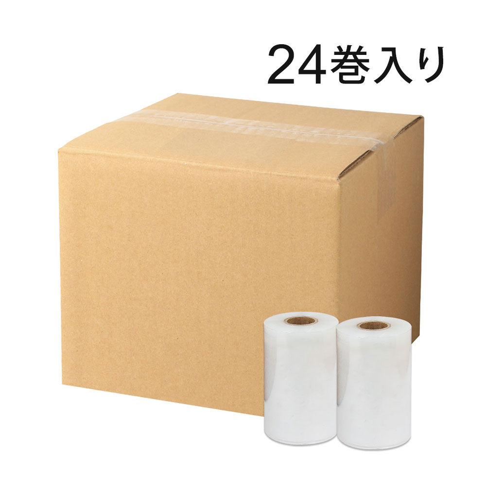 ハンディストレッチフィルム 替え 100mm幅×150m巻 厚さ17μ 透明 1インチ紙管 24巻入/箱 【沖縄・離島 お届け不可】