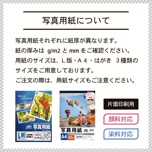 ��50������4���åȡ�LȽ �̿��ѻ� ���󥯥����åȥץ���� �ե��ȥڡ��ѡ� ���� 230g/m2