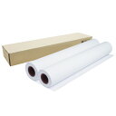 【2本セット】インクジェットロール紙 薄手マットコート紙 幅594mm(A1)×長さ45m 厚0.13mm プロッター用紙 大判ロール紙 大判インクジェット用紙...