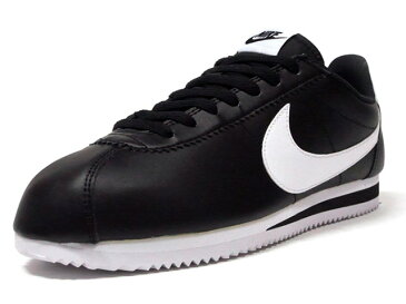 NIKE [ナイキ ウィメンズクラシックコルテッツレザー]　(WMNS) CLASSIC CORTEZ LEATHER　BLACK/WHITE/BLACK (807471-010)