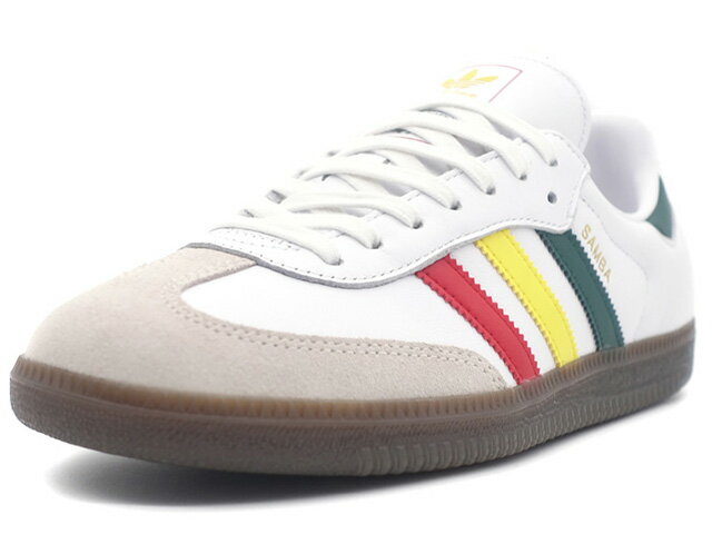 adidas [アディダス サンバオリジナル レゲエパック]　SAMBA OG "RAGGAE PACK"　FTWR WHITE/YELLOW/COLLEGE GREEN (IH3118)