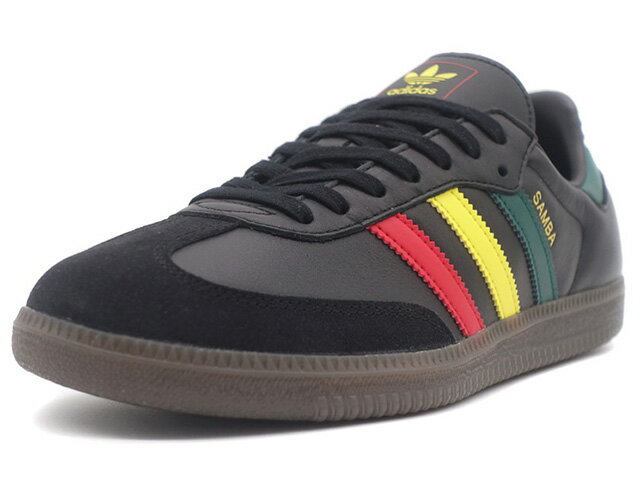 adidas [アディダス サンバオリジナル レゲエパック]　SAMBA OG "RAGGAE PACK"　CORE BLACK/YELLOW/COLLEGE GREEN (IH3119)