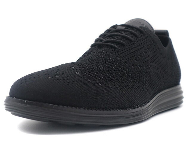 COLE HAAN 　ORIGINAL GRAND STITCHLITE KNIT WINGTIP OXFORD　BLACK/BLACK (C28443)