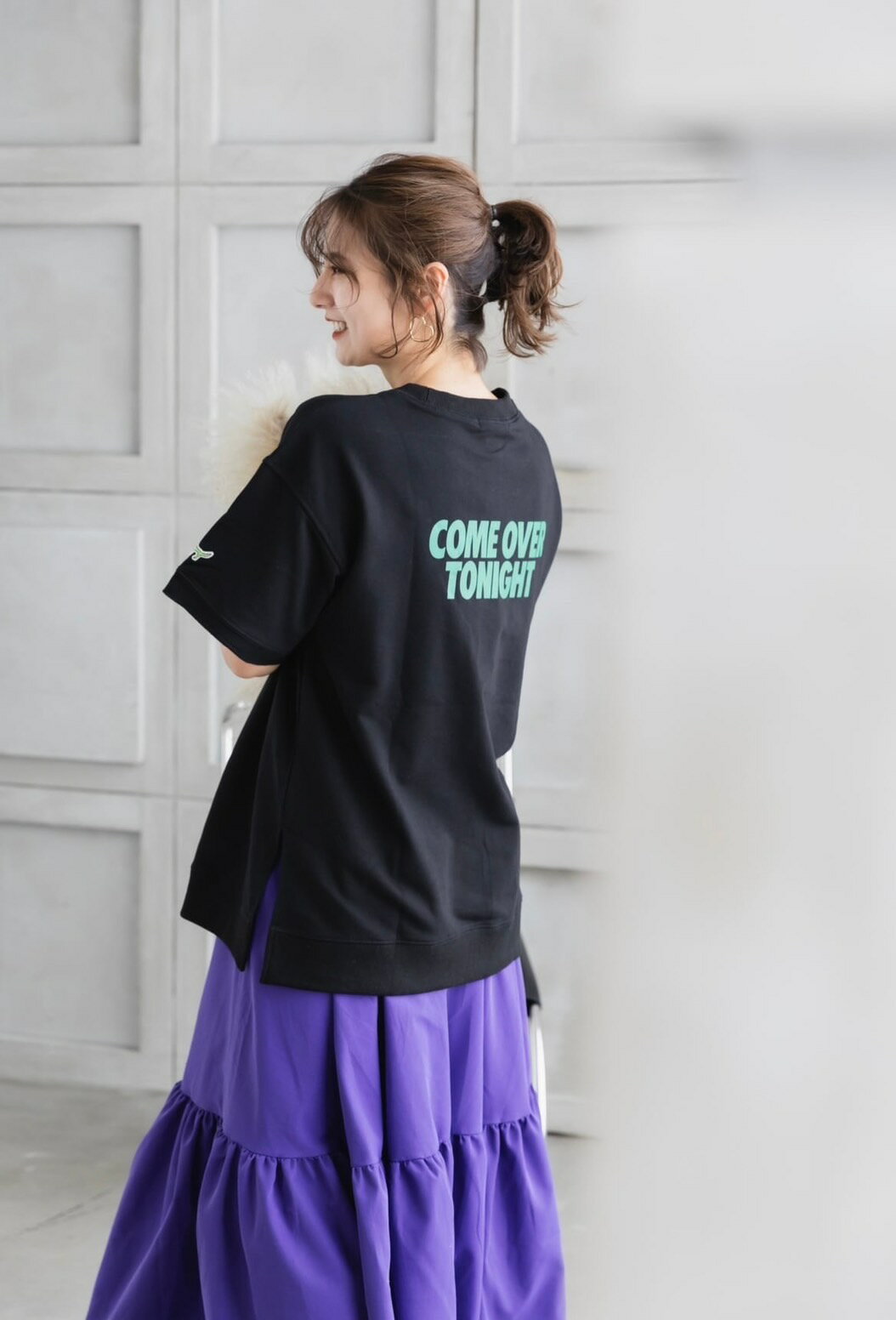 ボーダー 半袖 Tシャツ レディース メンズ 男女兼用 ユニセックス トップス ロゴTシャツ 半袖Tシャツ カットソー 体型カバー オーバーサイズ ゆったり シアー ピグメント加工 コットン カジュアル 夏服 M L XL XXL 春夏 春 夏 秋