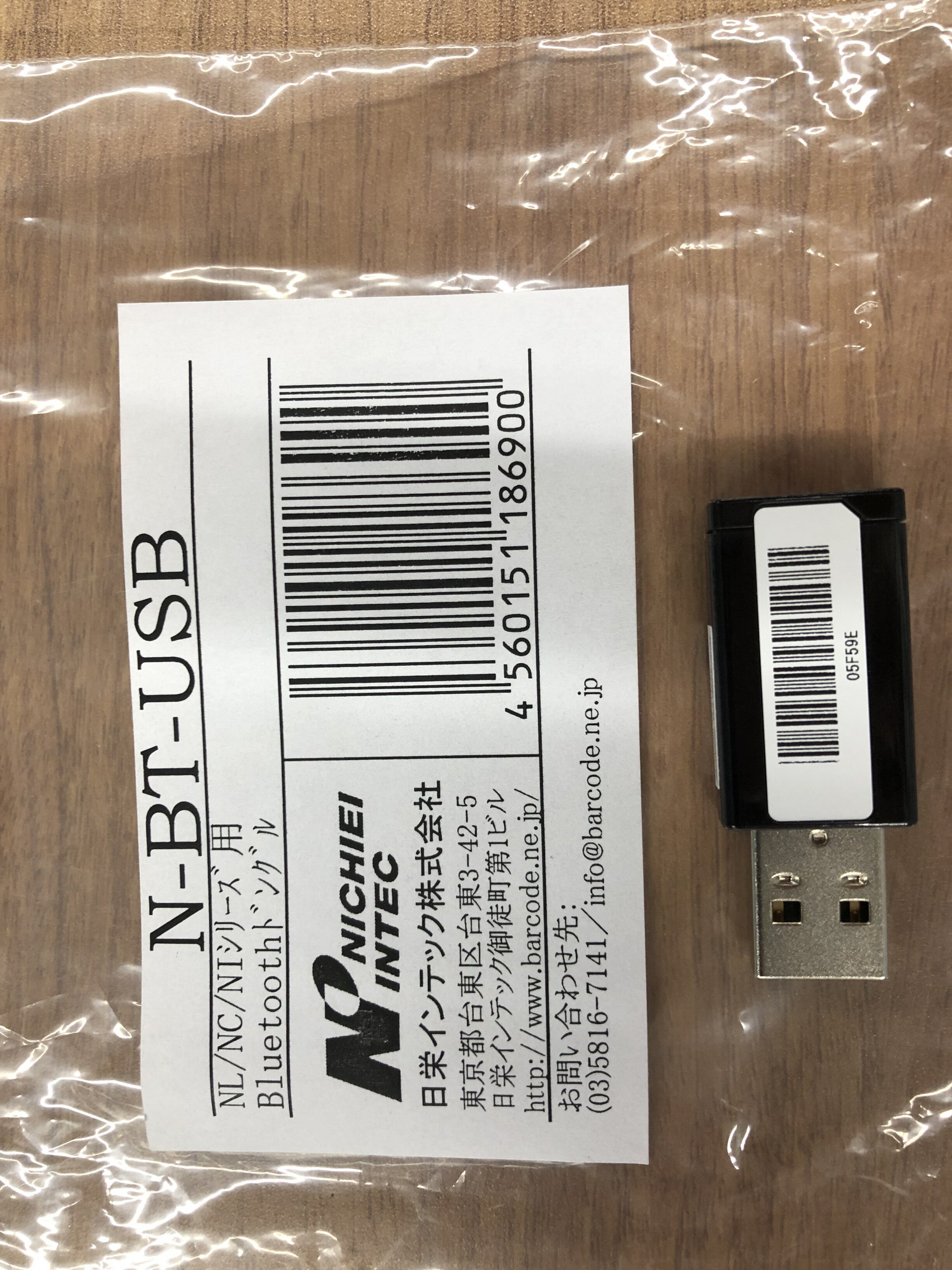 【★訳あり品】日栄インテック オプション:BluetoothスキャナNC/NL/NIシリーズ用USBドングル N-BT-USB