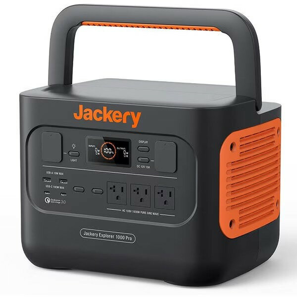 【東証上場の安心企業 / 正規品 ・ 保証付き】【新品・在庫あり★】Jackery/ジャクリ JE-1000B ポータブル電源 (0854275007178)【送料無料!（北海道・沖縄・離島配送不可）】