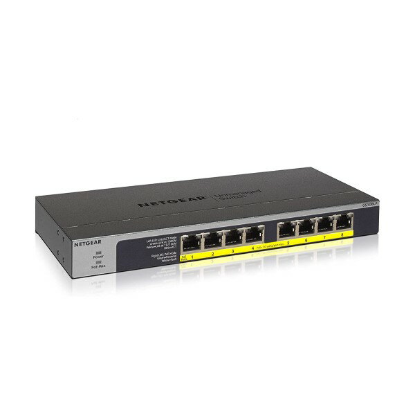 【東証上場の安心企業】【新品・在庫あり★】 GS108LP-100AJS　●NETGEAR（ネットギア）POE/POE+対応 ギガビット8ポート アンマネージスイッチ (FLEXPOE搭載) (GS108LP)【送料無料!（沖縄・離島配送不可）】【kk9n0d18p】【time】