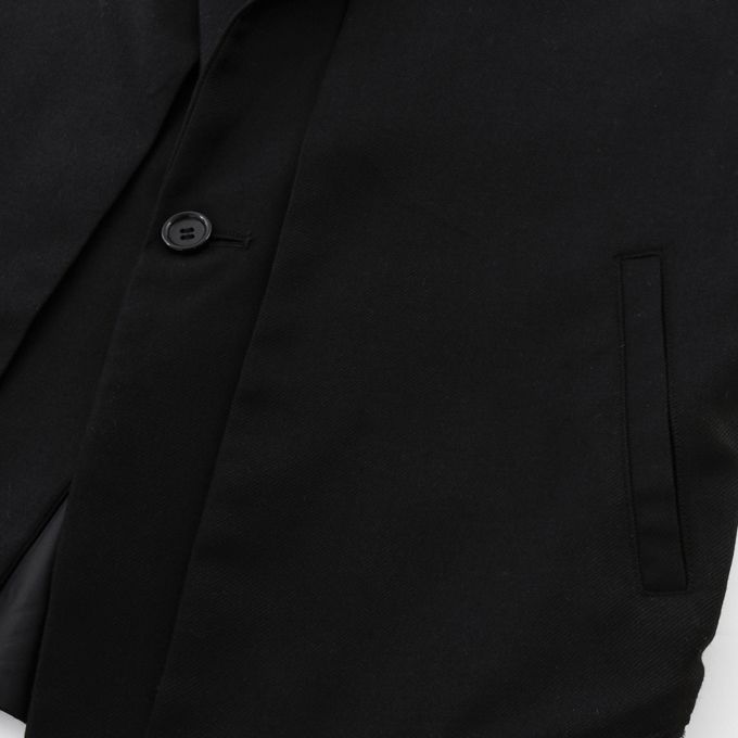 ベスト メンズ モード系 ロング丈 きれいめ ジレ ビッグシルエット アシメレイヤード V系 メンズファッション 日本製 AS SUPER SONIC