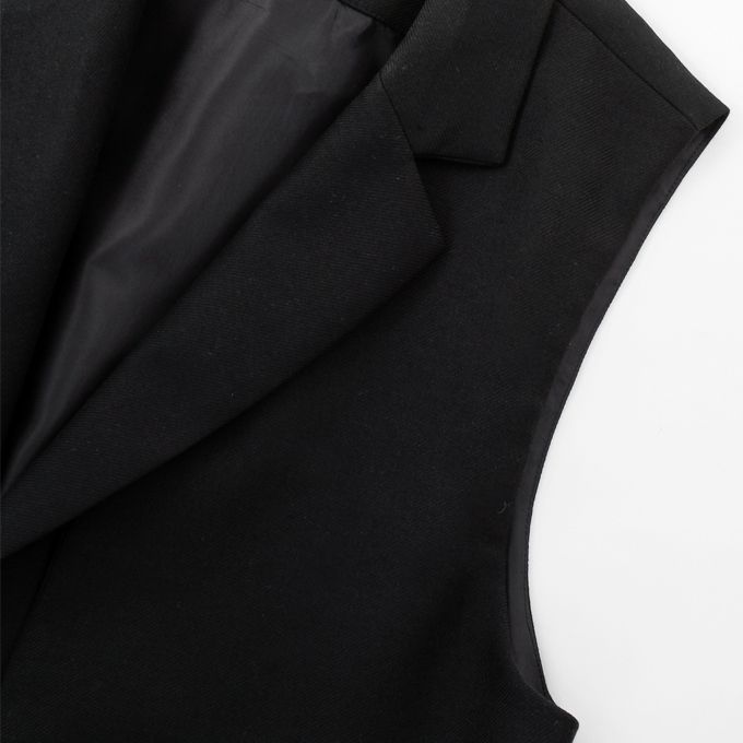 ベスト メンズ モード系 ロング丈 きれいめ ジレ ビッグシルエット アシメレイヤード V系 メンズファッション 日本製 AS SUPER SONIC