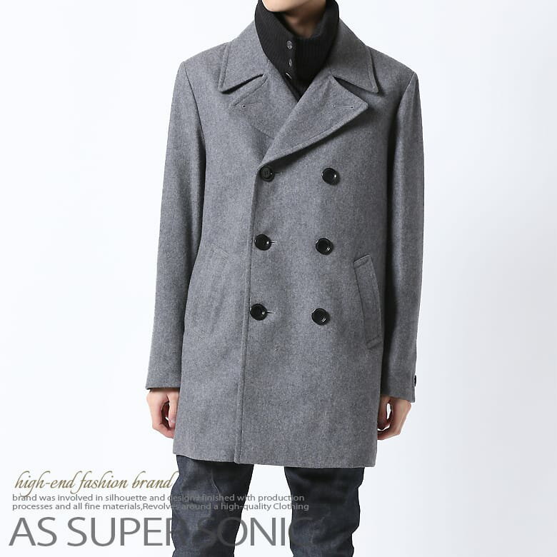 【日本製 アウトレット 在庫限り】コート ダブル ウールメルトン ブルゾン メンズ