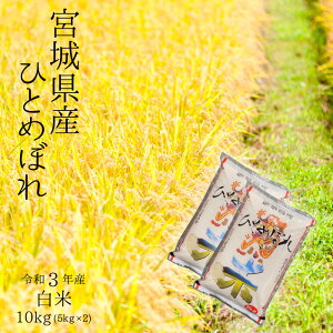 令和3年 宮城県産ひとめぼれ白米10kg（5kg×2）【送料無料】