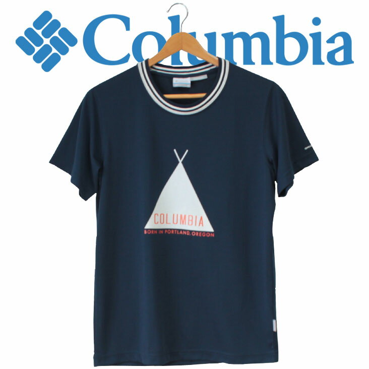 コロンビア Tシャツ メンズ Columbia コロンビア Tシャツ 半袖 メンズ 男性 NIOBRARA PARK Short Sleeve Tee プリント クルーネック ネイビー 紺