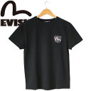 EVISU エヴィス メンズ 男性 VETERANO T-SHIRT ヴェテラーノ Tシャツ 半袖 ヘビーウェイト KAMOME1 ポケット ポケT ハーフスリーブ 黒 ブラック シンプル アメカジ 父の日 戎 恵比寿 エビス 日本製 made in japan 綿 コットン カモメ かもめ 刺繍