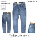 Nudie Jeans ヌーディージーンズ ジーンズ GRIM TIM レングス30 BROKEN FADED デニム グリムティム オーガニックコットン レギュラーフィット ストレート ボタンフライ ポケット シンプル メンズ 上質 ブランド 有名 人気 すっきり チュニジア製 L30