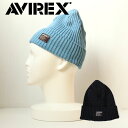 AVIREX アヴィレックス ニットキャップ INDIGO DYEING ニットキャップ ロゴ タグ ニット帽 帽子 ヘッドウェア 小物 洗える メンズ レディース 男女兼用 ミリタリー シンプル 秋 冬 プレゼント コットン100% アビレックス 日本製 made in Japan オールシーズン(4)