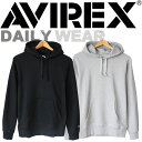 AVIREX アヴィレックス DAILY パーカー シンプル アメカジ ドライタッチ メンズ 男性 ロゴ プリント ワンポイント プルオーバー 普段使い 秋 冬...