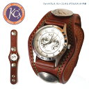 KC,s ケーシーズ ウォッチブレス スリーコンチョ ダブルステッチ 牛革 レザー ウォッチ 時計 腕時計 革 上質 日本製 made in japan 男女兼用 ユニセックス 男性 女性 ワンタッチ 上品 丈夫 長持ち 経年変化 スナップボタン クォーツ 電池式時計 人気 ブランド アンティーク