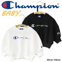 Champion チャンピオン BABY ボリューム袖 トレーナー かわいい ドロップショルダー カラフル ロゴ 刺繍 肩落ち トップス カジュアル 秋 冬 ロ...