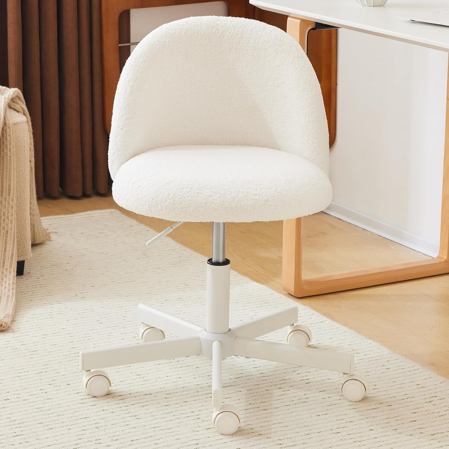 肘あり かわいい デスクチェア ピンク デスクチェア 同色2脚セット 座面高43 51cm クッション ベロア パソコンチェア キャスター 学習チェア 勉強椅子 学習椅子 肘付き デザイン チェア PCチェア 高さ 調節 おしゃれ かわいい 姫系 女の子 グレー グレー リビングート 店
