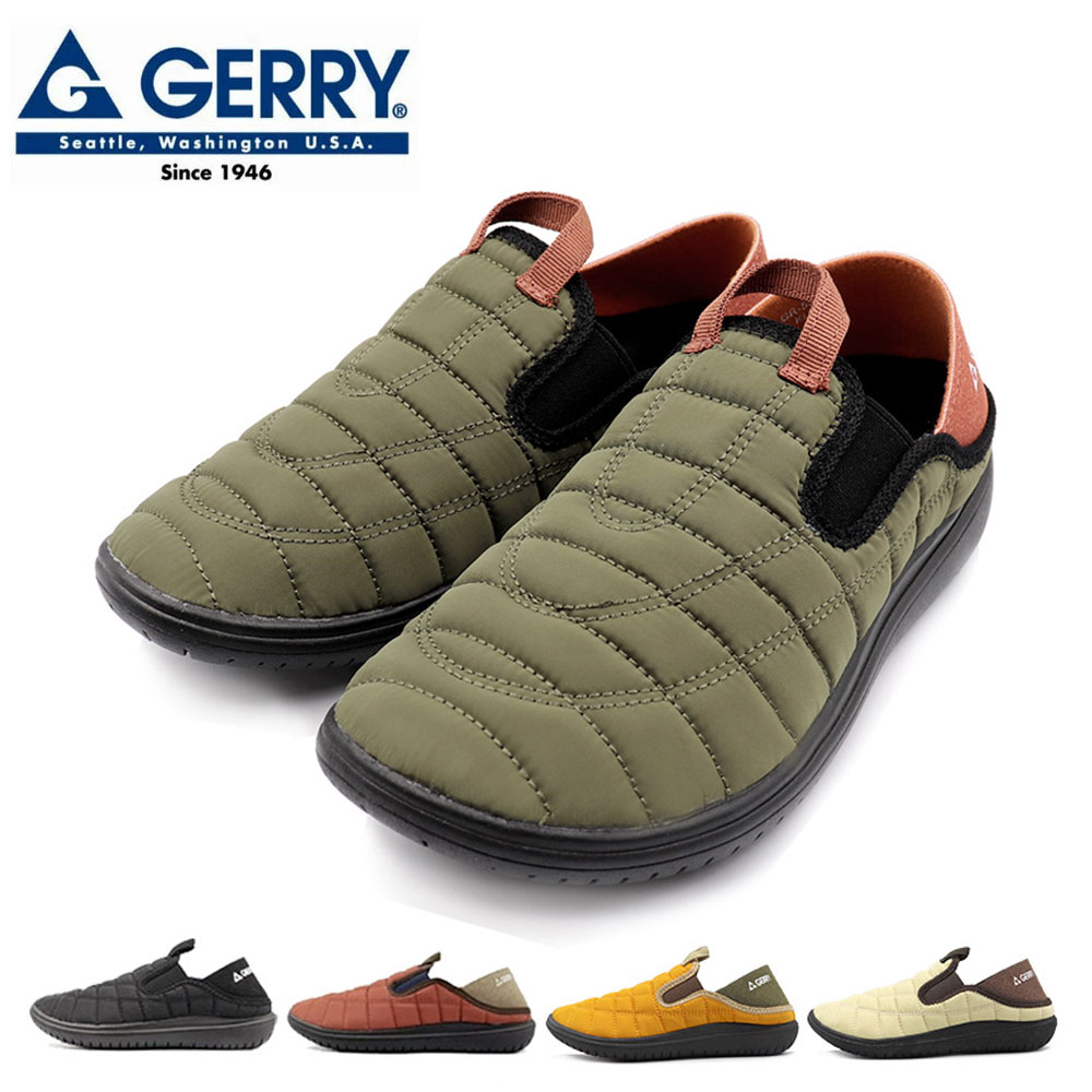 乐天商城 - GERRY レディース スリッポン モックシューズ スニーカー 2WAY サンダル 難燃 燃えにくい 軽量 アウトドア キャンプ 焚火 ジェリー GR-5550 婦人 靴