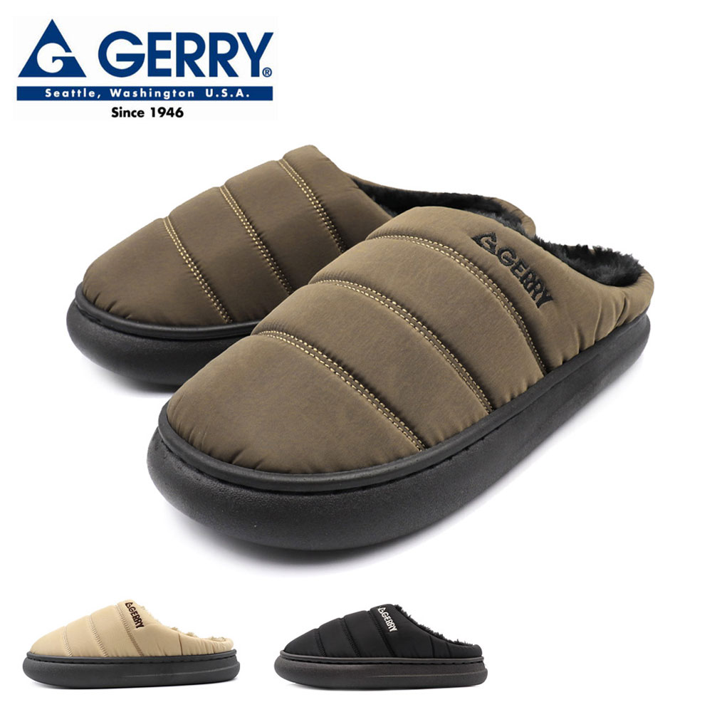 GERRY レディース サンダル サボサンダル クロッグサンダル スリッポン ボア ファー 防寒 軽量 アウトドア ジェリー GR-5582 婦人 靴