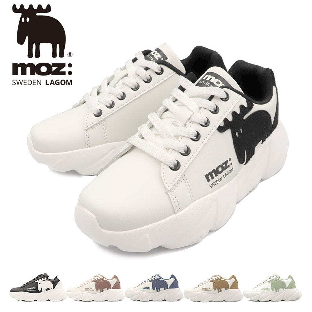 moz レディース スニーカー 厚底 軽量 ローカット モズ