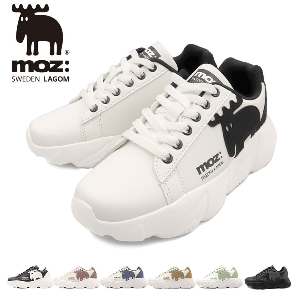 moz レディース スニーカー 厚底 軽量 ローカット モズ...