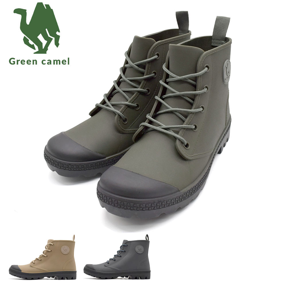 Green camel レディース メンズ レインシューズ レインブーツ 長靴 スニーカー 防水 防滑 アウトドア キャンプ 男女兼用 グリーンキャメル GC5620 婦人 紳士 靴