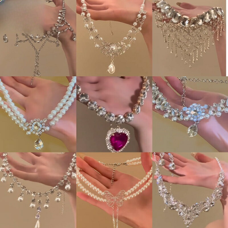 ネックレス レディース パール ダイヤモンド フラワー ドロップ ペンダント チェーン 軽奢華 アクセサリー おしゃれ デイリー カジュアル フォーマル お呼ばれ 結婚式 プレゼント ギフト Runea Code