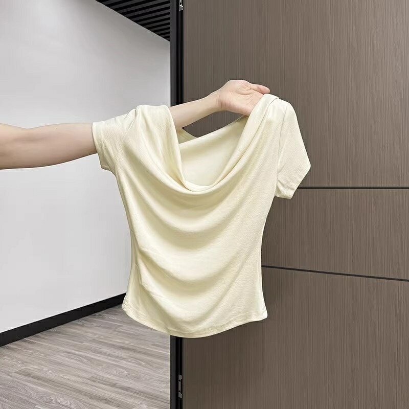 Rakuten - 【楽天スーパーSALE】オフショルダー トップス レディース ボートネック Tシャツ ウインザーカラー 純欲風 夏 半袖 肌見せ おしゃれ デート 鎖骨 見せ シンプル カットソー 大きめサイズ あり Runea Code