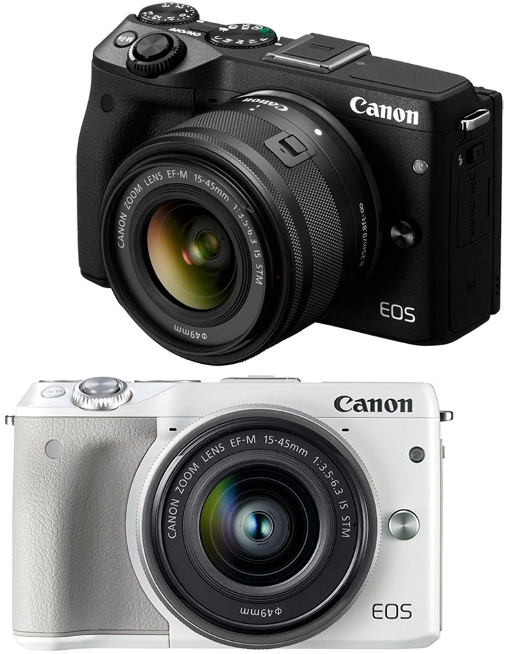 ダブル／ミストブルー Canon ミラーレス一眼カメラ EOS M3 ダブルズームキット(ホワイト) EF-M15-45mm F3.5-6.3 IS  STM EF 通販