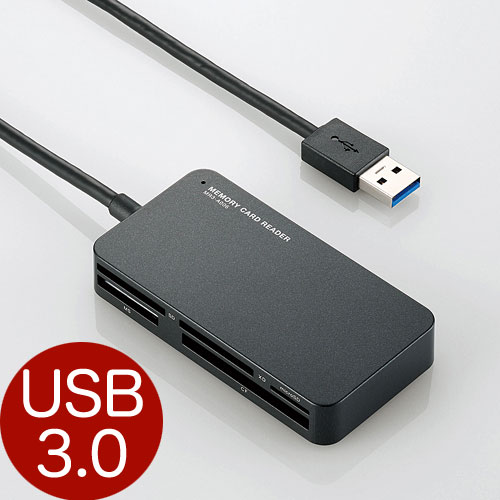 【メール便で送料無料-3】エレコム USB3.0対応カードリーダ MR3-A006BK メモリカードリーダライタ[02P05Nov16]