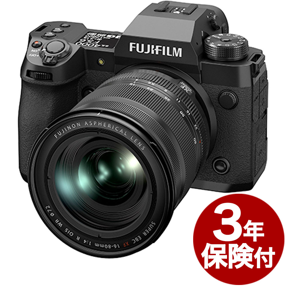 [3ǯݸ]Fujifilm X-H2 󥺥åȡߥ顼쥹ǥ륫 X-H2 + XF16-80mmF4 R OIS WRɸॺ󥺥å[ٻΥե X-H2 Black Lens Kit] [02P05Nov16]