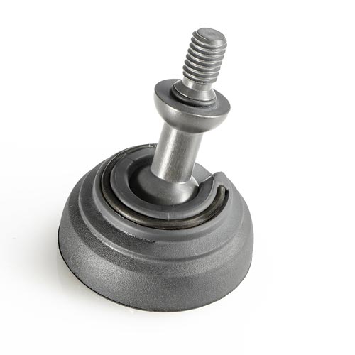 ・接地面直径50mmの大型石突は、滑りやすい床面や柔らかい砂の上でも優れた安定性を確保します。 ・内蔵ボールによる角度調整によって開脚角度に関わらず底面ゴムが地面にまっすぐ接地する設計になっています。 ・脚の先端に3/8''ネジ穴を備えたジ...