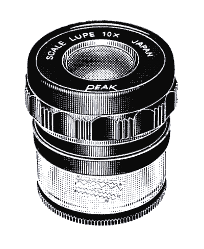 【フォーカスチェックに】ピーク　スケールルーペ10倍スタンダードスケール付 No.1983【送料無料/レターパックあるいは宅配便での発送】[02P05Nov16]