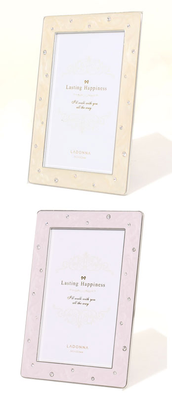 [数量限定特価]ラドンナ BJ30-P　ホワイト/パープル フォトフレーム KG（ポストカード）サイズ　LADONN..