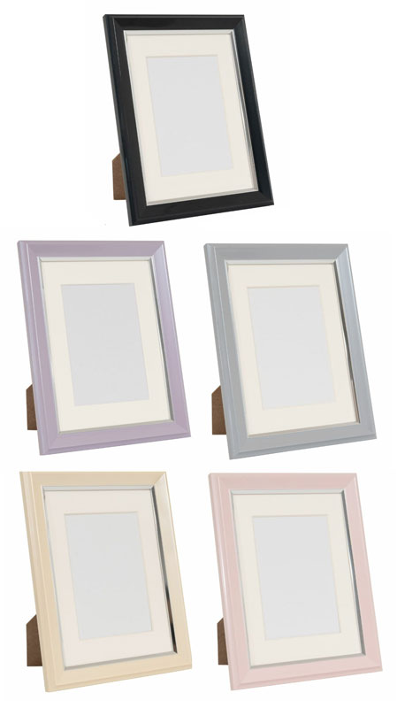 Glass, Crystal Frames - King カラー肖像額 2L判 前面ガラス板（ブラック／バイオレット／シルバー／ピンク／クリーム）全5色のカラー肖像額 キング キャビネ判[02P05Nov16]