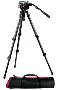 [決算特価]Manfrotto #504HD,535K カーボンファイバー3段ビデオ三脚+プロフルード雲台セット三脚バッグ付 [#504HD+#535+MBAG100PN]【RCP】[fs04gm][02P05Nov16]