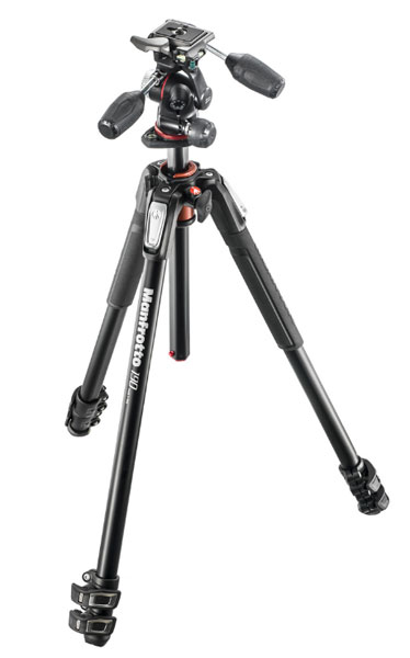 [登録で延長保障!][耐加重 6kg]Manfrotto MK190XPRO3-3W RC2付3Way雲台+190プロアルミニウム3段三脚　190XPROプロアルミニウム3段三脚+RC2付3Way雲台キット【smtb-TK】[02P05Nov16]