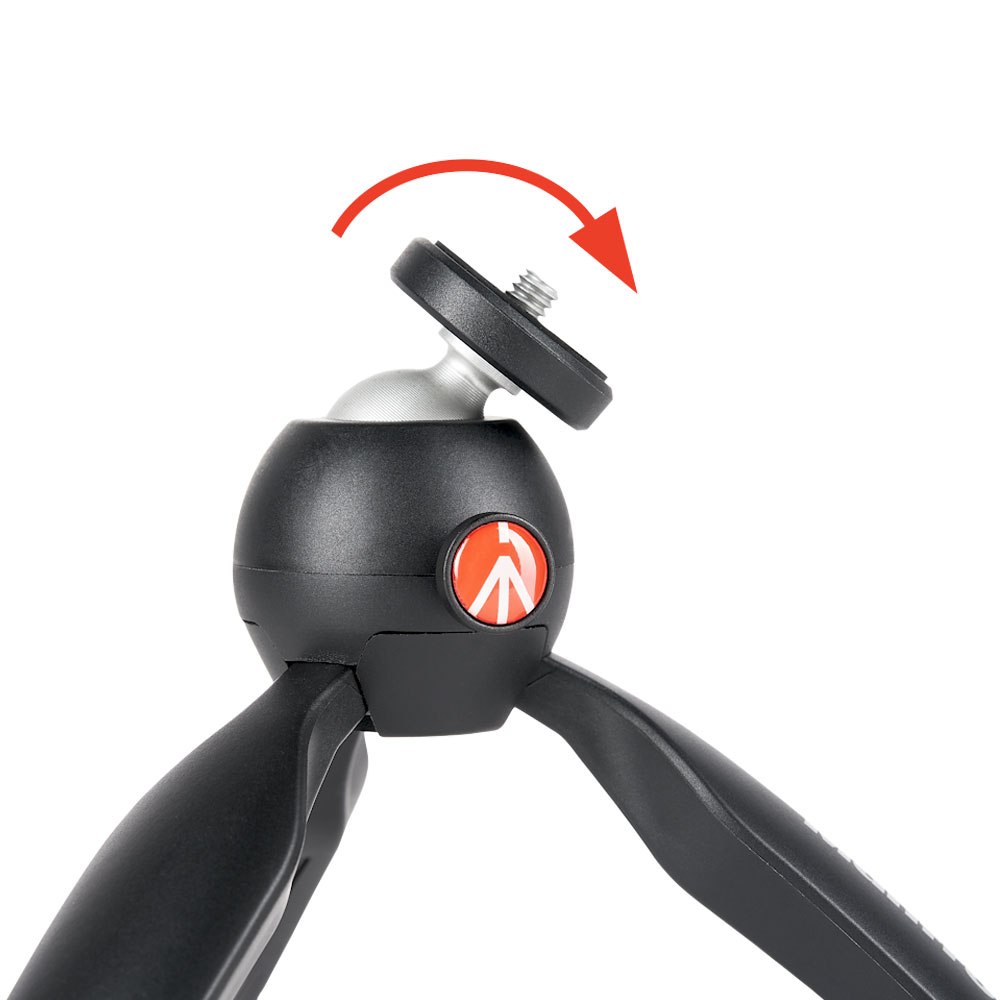 [耐加重1kg]マンフロット MTPIXIMII-B 自由雲台付テーブル三脚【レターパックで送料無料】ミラーレス一眼〜小型一眼＋標準ズームまで積載可能な小型ボール雲台付三脚[02P05Nov16]