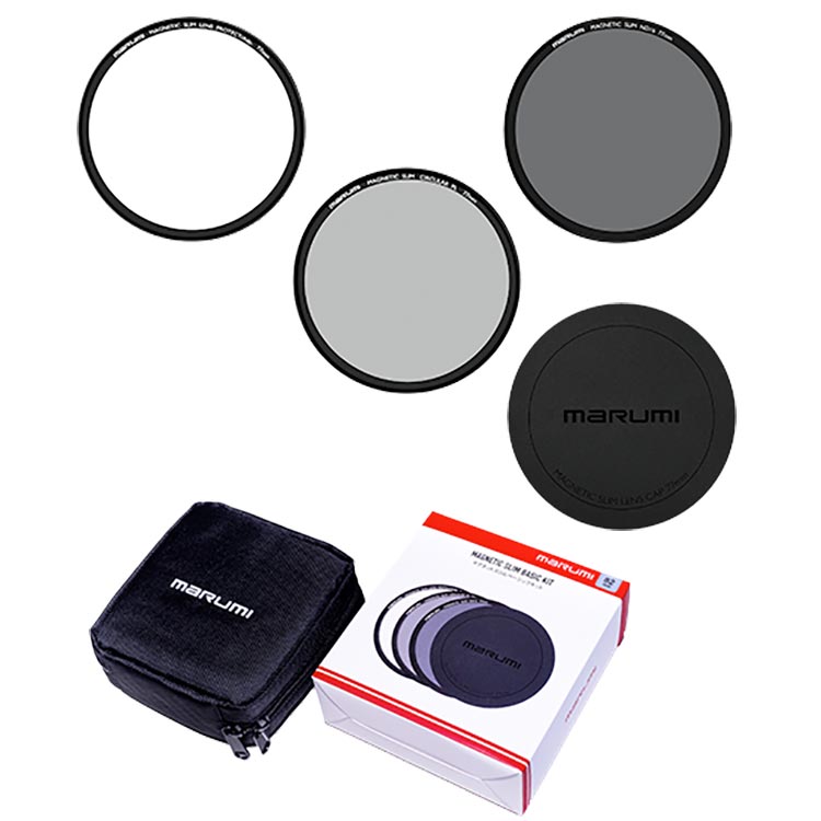 For Polarized Light - [クロス付]マルミ マグネットスリムベーシックキット 67mm (プロテクトフィルター付マグネットベース/サーキュラーPL/ND16/キャップ セット)【送料無料/レターパックあるいは宅配便での発送】[02P05Nov16]