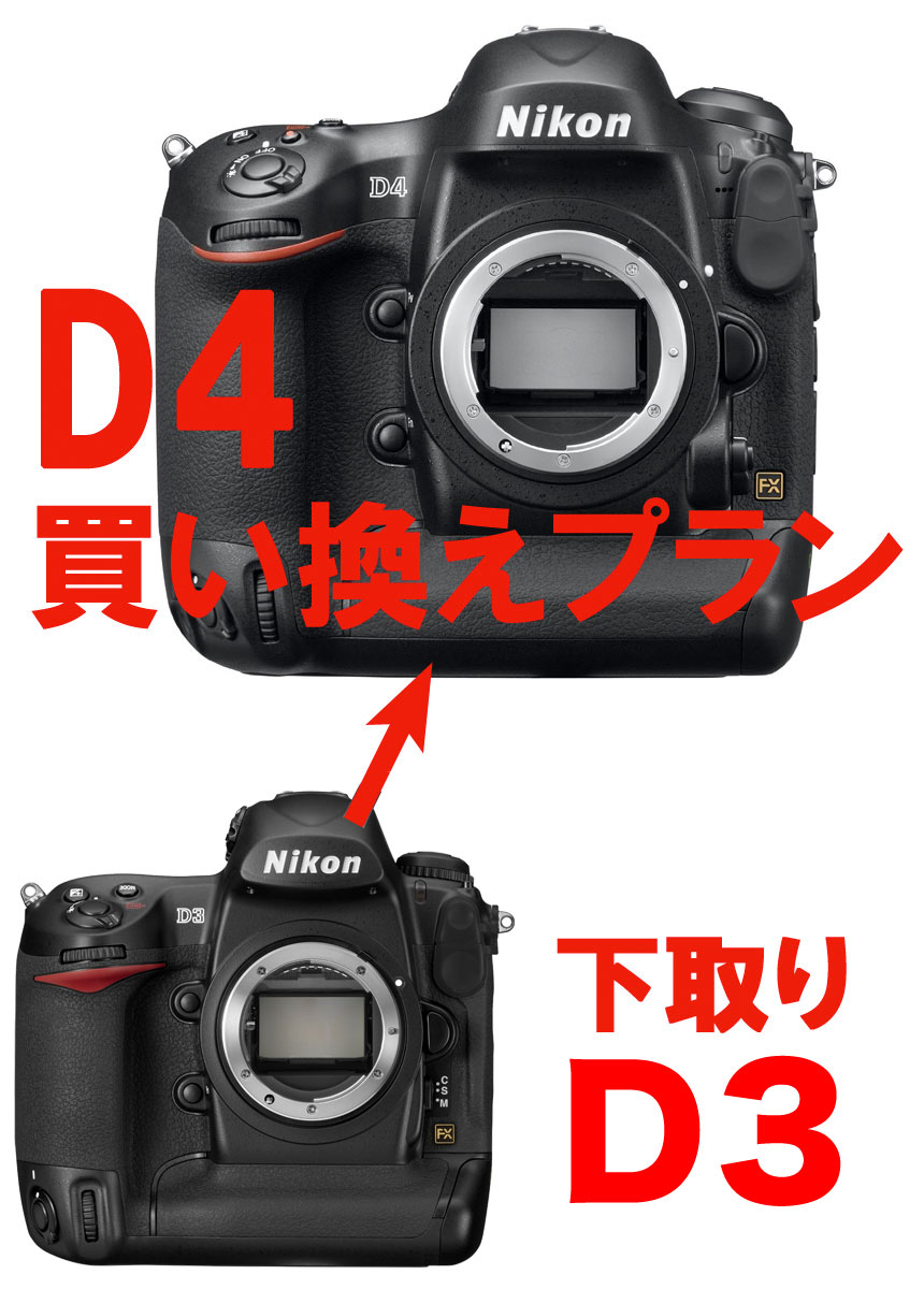 Nikon D4←D3 デジタル一眼レフボディ