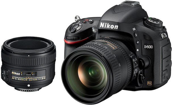 Nikon D600 ダブルレンズキット『即納〜2営業日後の発送』ニコンのFXフォーマット入門機でD800の弟分にあたるデジタル一眼レフD600+AF-S NIKKOR 24-85mm f/3.5-4.5G ED VR標準ズームレンズ+AF-S NIKKOR 50mm f/1.8G標準単焦点レンズキット[P19Jul15]