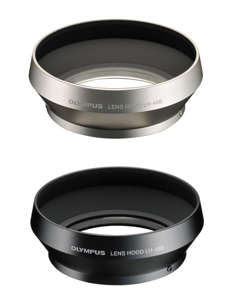 OLYMPUS メタルレンズフード LH-48B (シルバー/ブラック) [M.ZUIKO DIGITAL 17mm F1.8専用][02P05Nov16]【コンビニ受取対応商品】