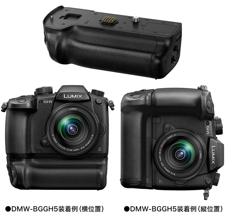 パナソニック バッテリーグリップ DMW-BGGH5 Panasonic Lumix GH5 デジタル一眼用バッテリーグリップ（縦位置操作可能） 02P05Nov16