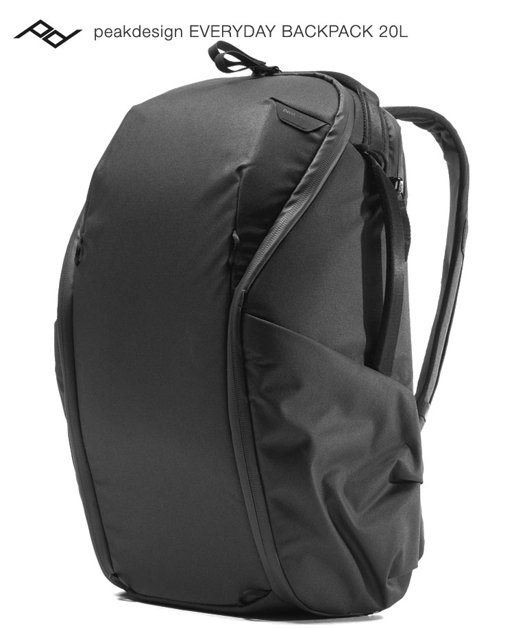 楽天カメラのミツバ【送料無料】 peakdesign Everyday backpack Zip 20L Black ピークデザイン エブリデイバックパック ジップ20L ブラック カメラバッグ[02P05Nov16]